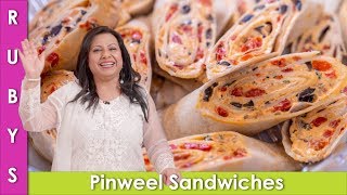 Pinwheel Sandwiches Lunchbox Parties Picnics ki Recipe in Urdu Hindi  RKK [upl. by Eldwun774]