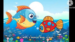 row row row your boats boat fish sea babysongs songforkids [upl. by Gawlas]