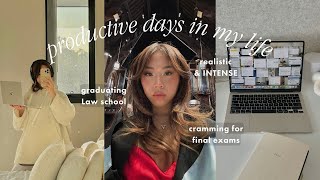 STUDY VLOG 📖 cramming for finals finishing law school productive days study tips amp notion tour [upl. by Neelak]