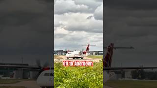 Loganair atr72 takeoff to Aberdeen 4824 [upl. by Ivor725]