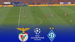 BENFICA vs DYNAMO KYIV  UEFA Champions League 2022  23 August 2022  Full Match  PES Gameplay [upl. by Elynad]