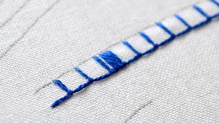 Making a Buttonhole Stitch by hand [upl. by Robinia]