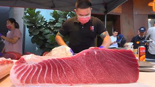 Incredible 10000 Bluefin Tuna Otoro amp Akami Filleting – Like Wagyu Beef [upl. by Ritch]