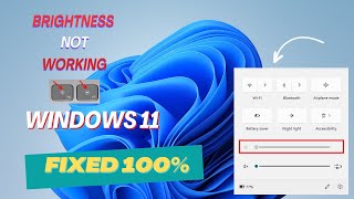 Brightness Not Working  Windows 11  FIXED 100  Dell  Lenovo  HP [upl. by Sarchet]