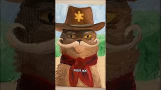 Meowdy partner 🤠 diy satisfying artandcraft painting diyart story artprojects funny [upl. by Arielle942]