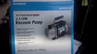 Harbor Freight Pittsburgh 25 CFM Vacuum Pump AC [upl. by Alurd]