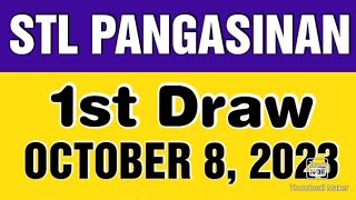 STL PANGASINAN RESULT TODAY 1ST DRAW OCTOBER 8 2023 12PM [upl. by Alyce]