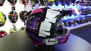 Arai MXV Evo Motocross Helmet Battle Purple [upl. by Anelas]