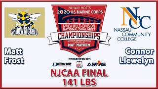 2020 NWCA MultiDivision National Duals  NJCAA FINAL  Frost vs Llewelyn  141 [upl. by Kristoffer]