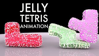 Jelly Tetris Animation Tetris Gummy Candy Blocks Jelly Candy [upl. by Odey740]