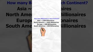 How many BILLIONAIRES on each Continent [upl. by Elbertine885]