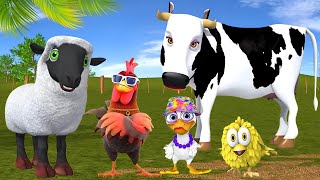 El Pollito pío 3d Remix  Canciones de la Granja de Zenón  El Tractor y Dinosaurio Parte 1 [upl. by Yelrebma225]