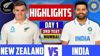 India vs New Zealand। 3rd Test Match Day 1। Highlights। Abhicrickettak [upl. by Nahaj]