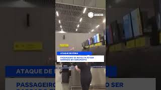 Passageiro se revolta ao ser barrado em aeroporto 📲 RecordNews shorts [upl. by Buderus819]