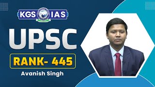 UPSC TOPPER 2023  UPSC IAS Mock Interview  Avanish Singh Rank  445  UPSC 2023  KGS IAS [upl. by Drake785]