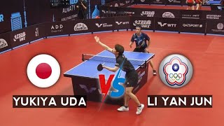 Yukiya Uda vs LI Yan Jun WTT Contender Almaty 2024 [upl. by Eniarrol430]