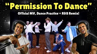 BTS  “PERMISSION TO DANCE” Official MV Reaction Dance Practice  RampB Remix 🫠 [upl. by Ahsena]