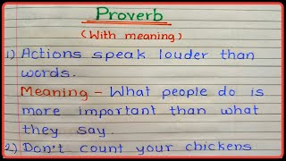 Common proverbs in english with meaningsproverbs in englishproverbs in Englishenglish vocabulary [upl. by Kauslick885]