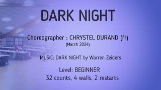 DARK NIGHT line dance Chrystel Durand [upl. by Khano]