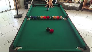 Advanced Mini Pool Trickshots Slow Motion Draw and high spin shots [upl. by Cloe]