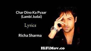 Char Dino ka Pyaar O Rabba Lambi Judai  Hiny Hit Song  Jannat  Emran Hashmkamran Ahmed [upl. by Celinka]