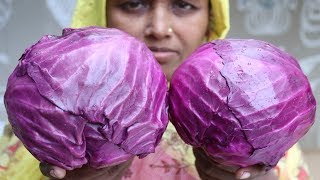 Village Food Farm Fresh Red Cabbage Recipe Village Style Farm Fresh Purple Cabbage and Potato Curry [upl. by Euhsoj957]