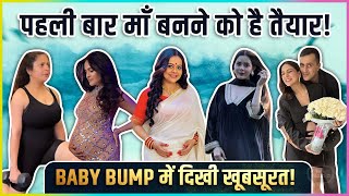 Mom To Be Shraddha Arya Yuvika Devoleena Drashti Dhami amp Sana Sayyad FLAUNT Their Baby Bump [upl. by Meris]