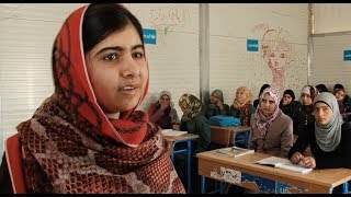 Jordan Malala Visits Zaatari Refugee Camp [upl. by Salahcin945]