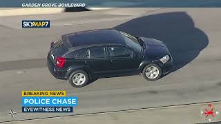 FULL CHASE Authorities chasing driver through Orange County [upl. by Michey]