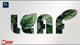 Realistic Leaf Text Effect in Photoshop  Advance Photoshop Tutorial [upl. by Notyalk859]