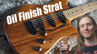 Warmoth Strat  Tru Oil finished  Roasted Body amp Neck [upl. by Ennayt532]