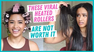 These VIRAL heated rollers are NOT worth it 😩 Honest Remington Proluxe hair rollers review amp demo [upl. by Natam]