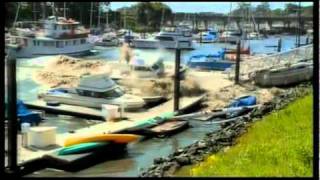 Tsunami Wrecks Marina in Santa Cruz California [upl. by Otiv]