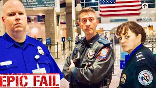 Must See TSA Humiliation  CRAZY airport FAIL MULTIPLE walks of SHAME 1st amendment audit [upl. by Lydnek]