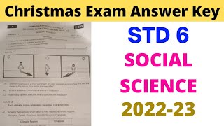 Class 6 Social Science Second Term Question Paper 2022 Std 6 Christmas Exam Answer Key [upl. by Ellenig]