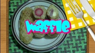 How To Make Waffle  Hotdog Waffle Recipe Philippines [upl. by Annayat580]