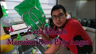 Cara Menukar Paip Sinki Double Swan Tap Wall [upl. by Addiel]