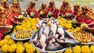 Colorful Cauliflower amp Pangasius Fish Curry  Yellow Fulkopi amp Pangas Fish Gravy Recipe [upl. by Naashar]