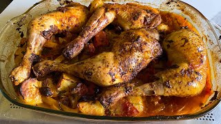 CUISSES de POULET RÔTIES aux POMMES de TERRE Fondantes  La Recette Parfaite pour lété [upl. by Anirok481]