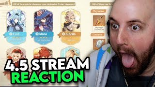 This Genshin Impact Update Is INSANE  45 LIVESTREAM REACTION [upl. by Neom458]