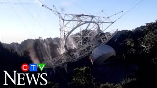 Watch the moment Puerto Ricos famous Arecibo Observatory collapses [upl. by Doone]