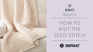 How to Knit the Seed Stitch  Learning Basic Knitting Techniques [upl. by Eeleimaj]