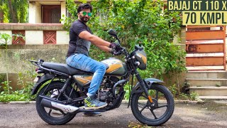 2021 BAJAJ CT 110 X BS6 RIDE REVIEW  THE MINI SCRAMBLER  70 KMPL [upl. by Ayiram]