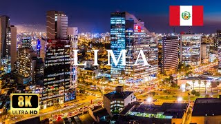 ▶️ LIMA Peru 🇵🇪  by Drone Footage  8K ULTRA HD [upl. by Atsok696]