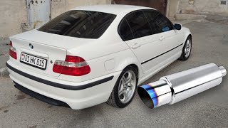 BMW E46 318i  Exhaust sound stock muffler delete [upl. by Jeavons]