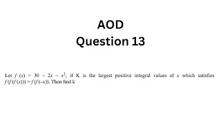 AOD Question 13 [upl. by Verger]