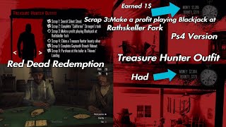 Red Dead Redemption  Make a profit playing Blackjack at Rathskeller Fork Treasure Hunter Outfit [upl. by Gaillard467]