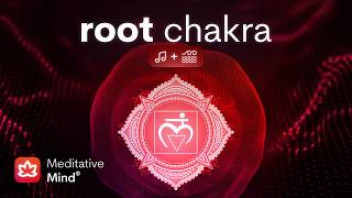 ROOT CHAKRA Healing Vibrational Sound Bath w Ocean Sounds  Let Go Worries Anxiety Fear [upl. by Drazze]