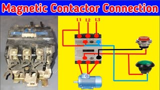 Magnetic Contactor Wiring Diagram 3 Phase  NO NC Contactor Wiring Diagram starterspark [upl. by Corri]