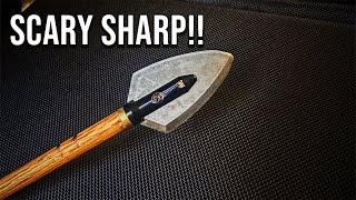 How to Sharpen Single Bevel Broadheads Without A Jig [upl. by Pillsbury]